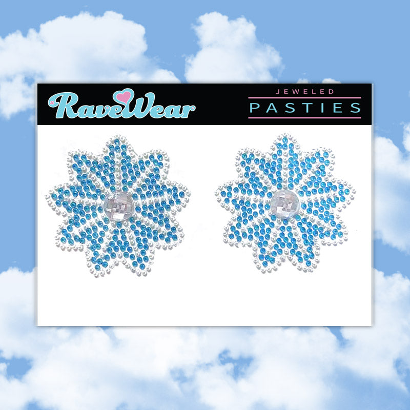 Baby Blue Snowflake Pasties