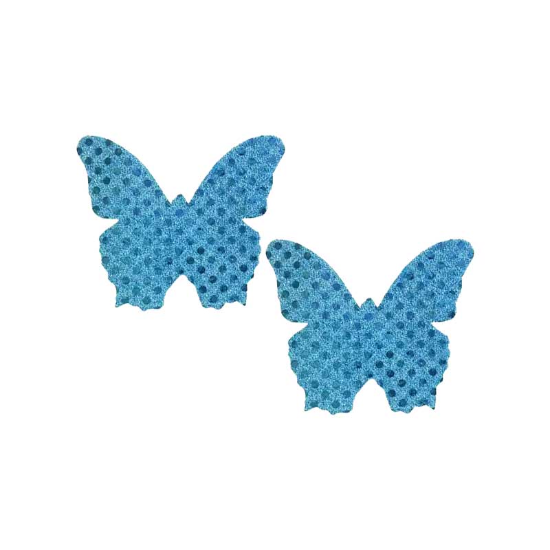 Sequin Butterfly Turquoise Pasties