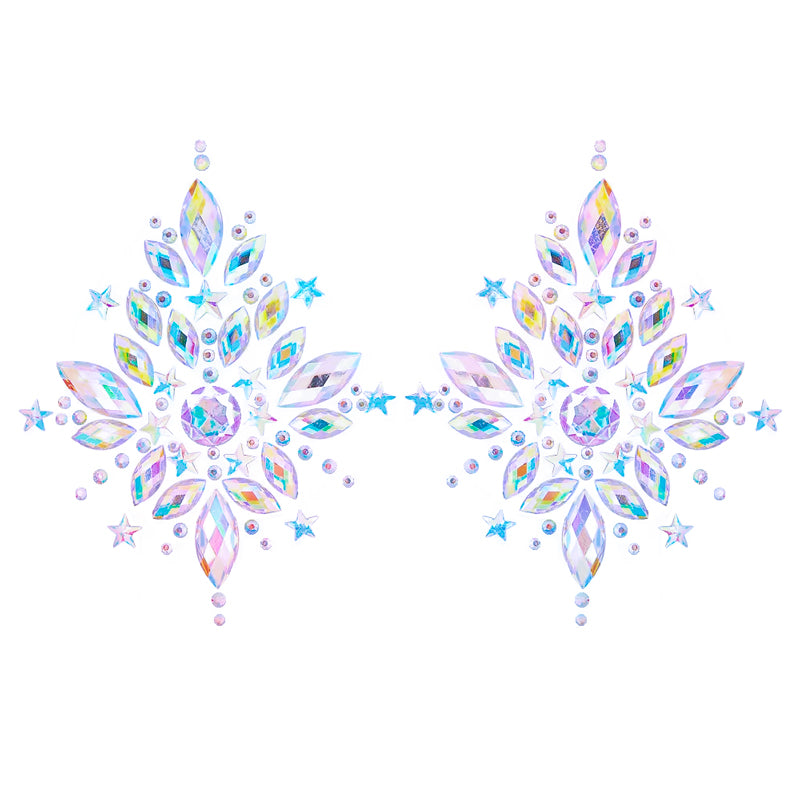 Jeweled Round Cut Center Diamond Pasties