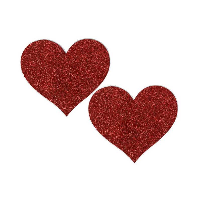 Glitter Heart Ruby Red Pasties
