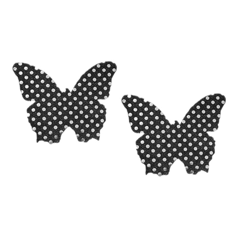 Sequin Butterfly Brilliant Black Pasties