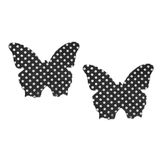 Sequin Butterfly Brilliant Black Pasties
