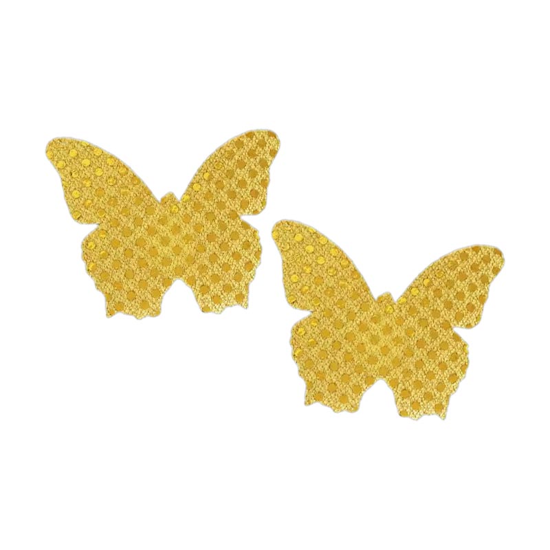Sequin Butterfly Golden Yellow Pasties