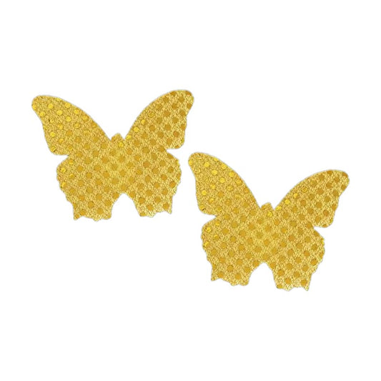 Sequin Butterfly Golden Yellow Pasties