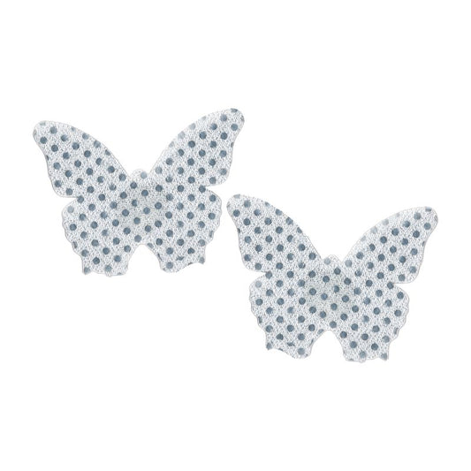 Sequin Butterfly Shimmering Silver Pasties