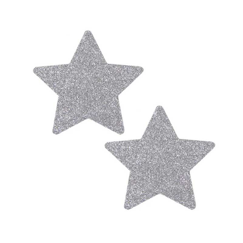 Glitter Star Shimmering Silver Pasties