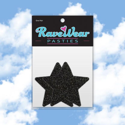 Glitter Star Brilliant Black Pasties