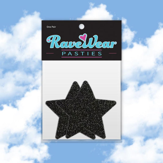 Glitter Star Brilliant Black Pasties