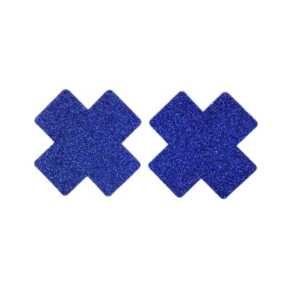 Glitter Cross Royal Blue Pasties (Large)