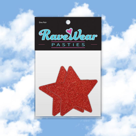 Glitter Star Ruby Red Pasties