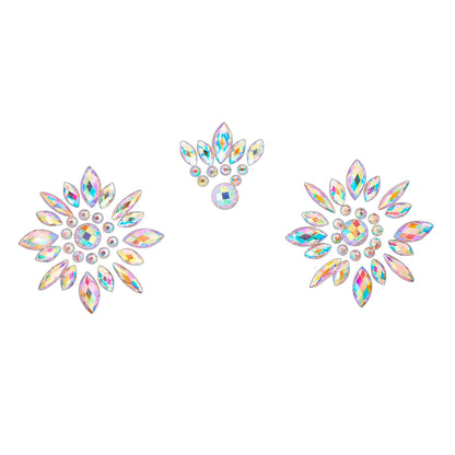 Jeweled Brilliant Cut Center Diamond Pasties 3 Piece