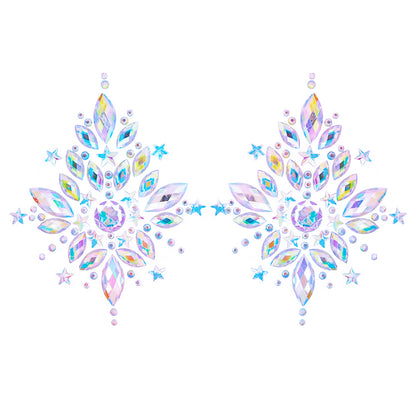 Jeweled Round Cut Center Diamond Pasties