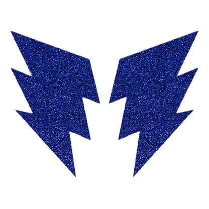 Glitter Lightning Bolt Royal Blue Pasties