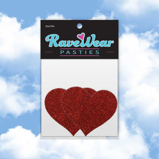Glitter Heart Ruby Red Pasties